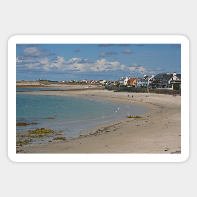 Cobo Bay, Guernsey Sticker by RedHillDigital